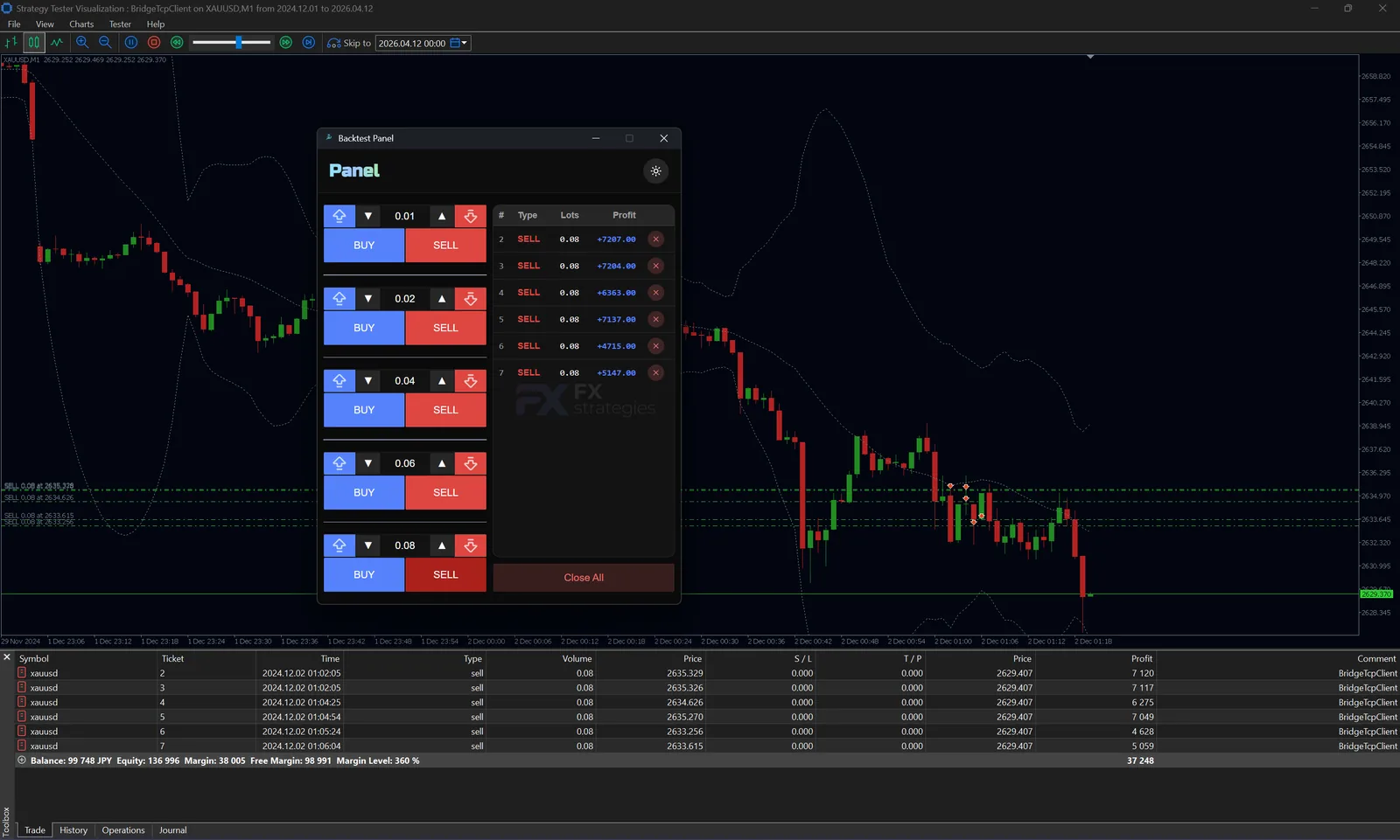 Preview do projeto BackTestPanel